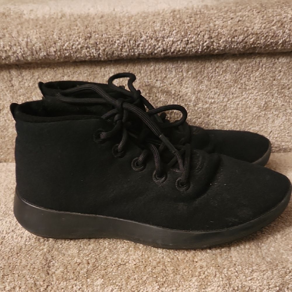 Allbirds Black Merino Wool Hi Top Runners Men's 10